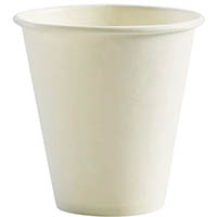 biopak biocup single wall cup 280ml white pack 50
