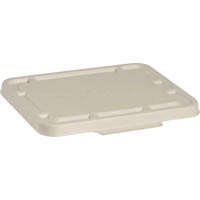 biopak biocane takeaway lid 2 and 3 compartment natural pack 125