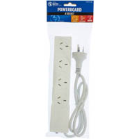 the brute power co powerboard 4 outlet with overload protection 1m white