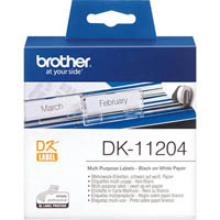 brother dk-11204 label roll 17 x 54mm white roll 400