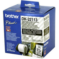 brother dk-22113 continuous film label roll 62mm x 15.24m clear