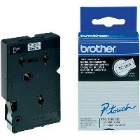 brother tc-201 laminated labelling tape 12mm black on white