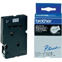 brother tc-291 laminated labelling tape 9mm black on white