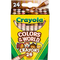 crayola colors of the world skin tone colour crayons assorted pack 24