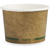 biopak biobowl bowl 470ml kraft pack 25