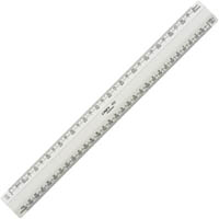 linex 433 flat scale ruler 300mm white