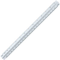 linex 321 triangular scale ruler 300mm white