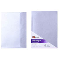 quill c6 metallique envelopes plainface strip seal 80gsm 114 x 162mm silver shadow pack 10