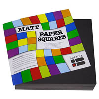 brenex matt square paper shapes single side 254 x 254mm black pack 360