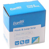bantex hook and loop strip 20mm x 1.8m