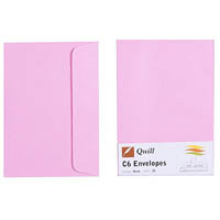 quill c6 coloured envelopes plainface strip seal 80gsm 114 x 162mm musk pack 25