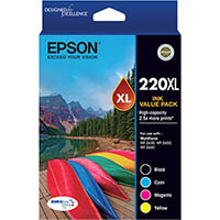 epson 220xl ink cartridge high yield value pack 4
