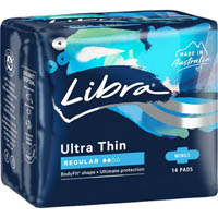 libra ultra thins wings regular pads pack 14