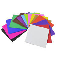 rainbow corrugated board squares 2 side 180mm assorted pack 50