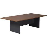 rapid worker boardroom table 3200 x 1200mm cherry/ironstone