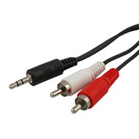 comsol audio cable 3.5mm stereo male to 2 x rca male 5m