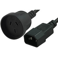 comsol ups power cable iec-c14 plug to 3-pin socket 250mm black