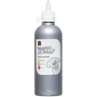 educational colours fabric and craft paint 500ml silver