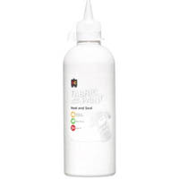 educational colours fabric and craft paint 500ml white