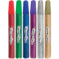 tianya glitter glue pens 12ml assorted pack 6