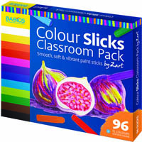 zart colour slicks assorted classpack 96