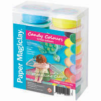 paper magiclay® modelling compound 240g candy colours pack 12
