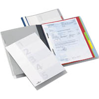 durable divisoflex organisational folder with 5 coloured dividers a4 blue