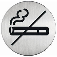 durable pictogram sign no smoking 83mm stainless steel