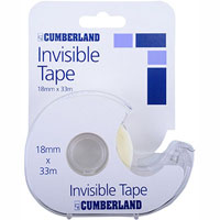 cumberland tape in dispenser 18mm x 33m invisible box 12