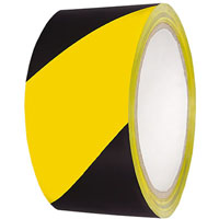 cumberland warning tape 48mm x 45m black/yellow