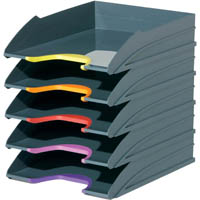 durable varicolor document tray a4 assorted pack 5