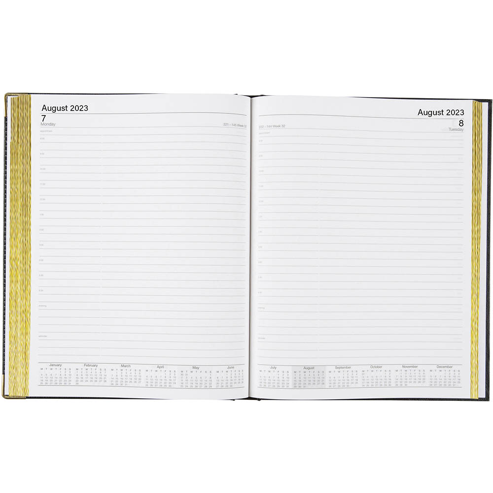 CUMBERLAND 91CFBK CORPORATE APPOINTMENT DIARY DAY TO PAGE QUARTO BLACK |  | 7003351