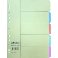 initiative dividers manilla 5 tab a4 pastel colours