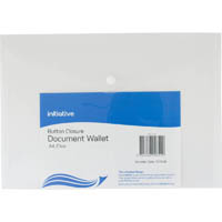 initiative document wallet with button a4 clear