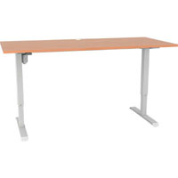 conset 501-33 electric height adjustable desk 1600 x 800mm beech/white
