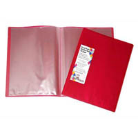 harlequin display book insert cover non-refillable 10 pocket a4 red