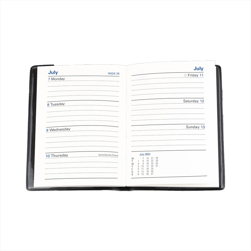 COLLINS BELMONT POCKET 337.V99 DIARY WEEK TO VIEW A7 BLACK |  | 7007728i