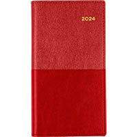collins vanessa slimline 375.v15 diary week to view b6/7 landscape red