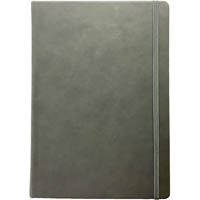 collins legacy notebook ruled 240 page expandable inner pocket a5 grey