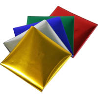 rainbow kinder shapes foil square 85gsm 125mm assorted pack 100