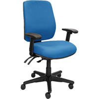 buro roma task chair high back 3-lever arms jett dark blue