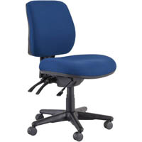 buro roma task chair medium back 3-lever jett fabric dark blue