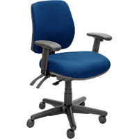 buro roma task chair medium back 3-lever arms jett dark blue