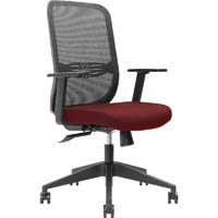brindis task chair high mesh back nylon base arms scarlet