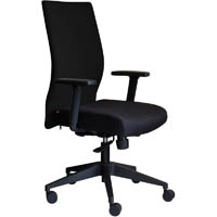 olta high mesh back chair with arms base and cover black
