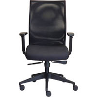 olta high mesh back chair with arms black