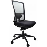 dal koda chair high mesh back and sliding seat black nylon base black