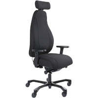 serati support high back chair pro-control synchro 3-d headrest adjustable armrest black aluminium base footplates gabriel blac