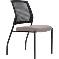 urbin 4 leg mesh back chair glides black frame petal seat