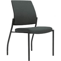 urbin 4 leg chair glides black frame slate seat inner and outer back